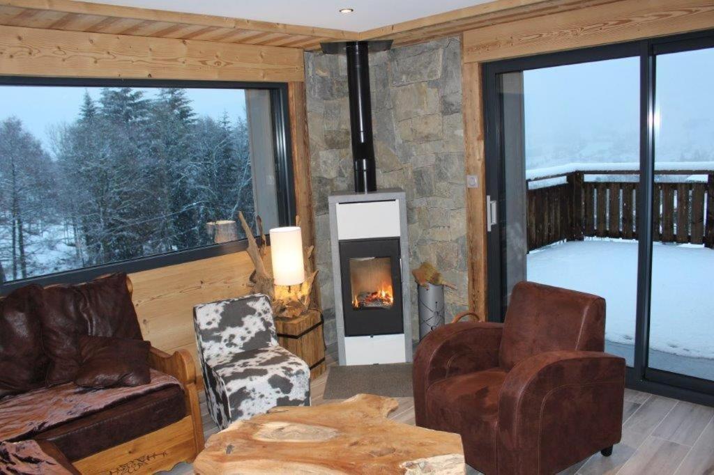 Chalet Bel Horizon La Montagne Des Lamas Ла-Бресс Экстерьер фото